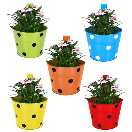 Pipers Pit 8.3 x 6.4 in. Round Duo Planter, Grafite, 10PK PI2060732
